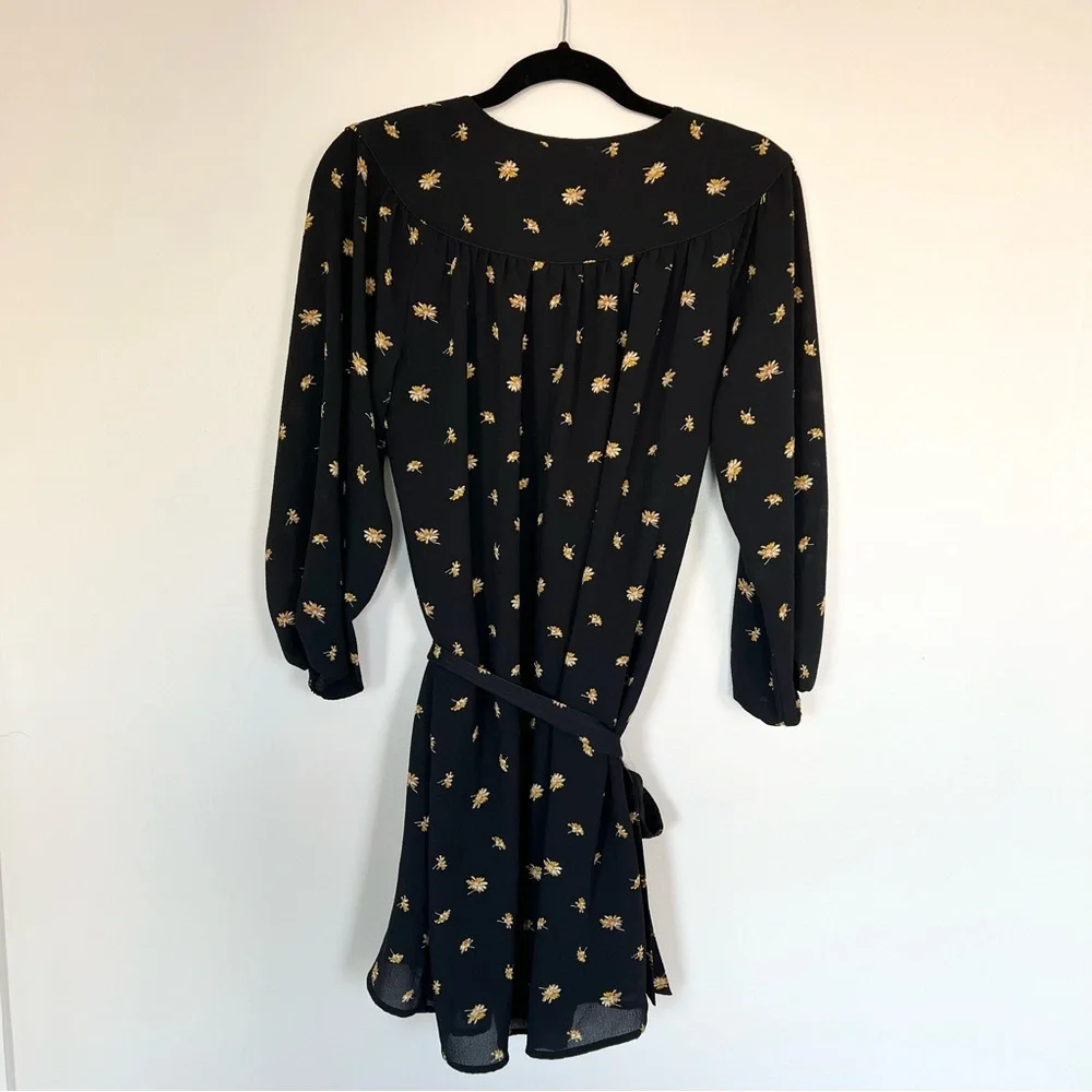 Madewell Tie-Waist Mini Dress in French Daisies